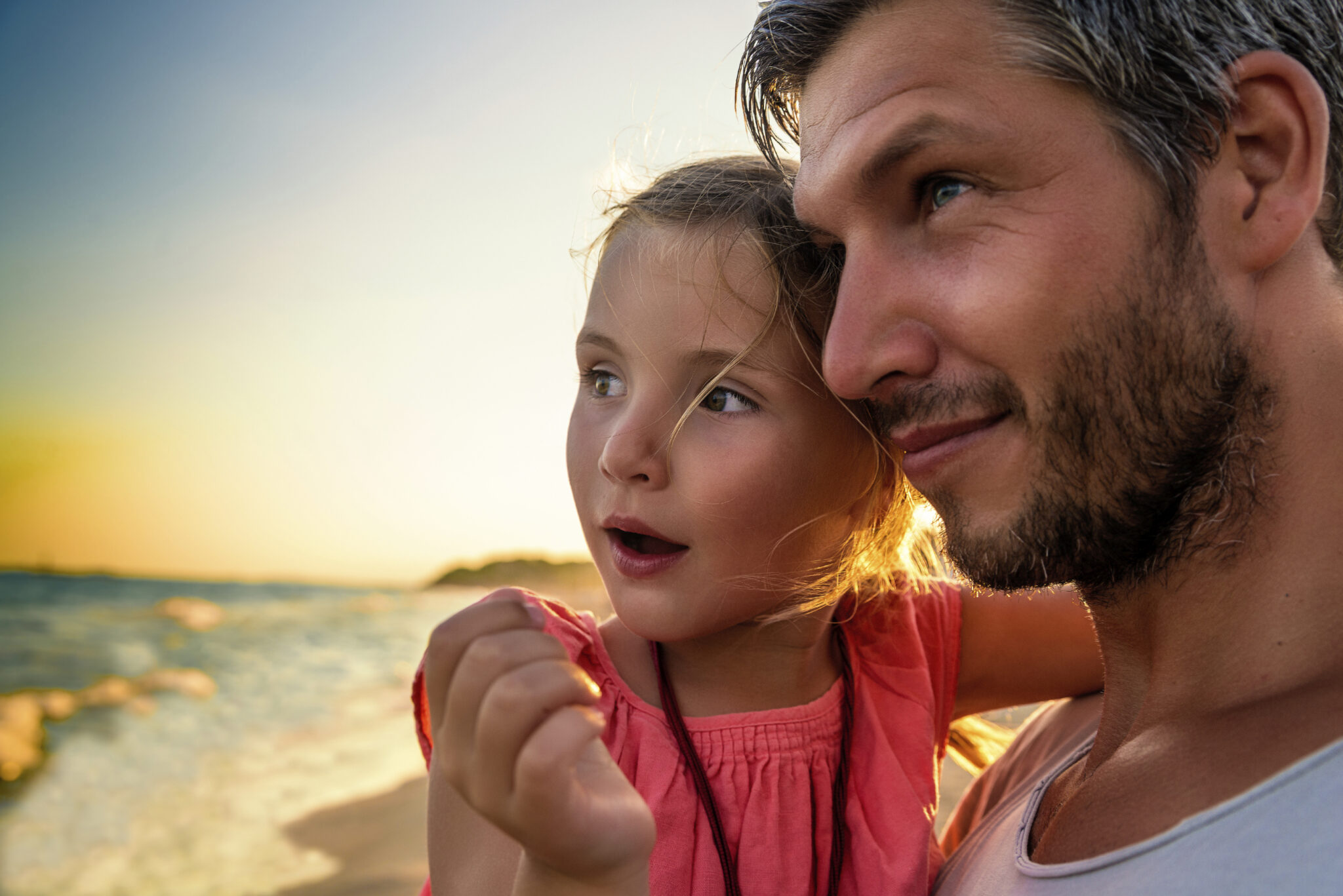 father and child explaining the world